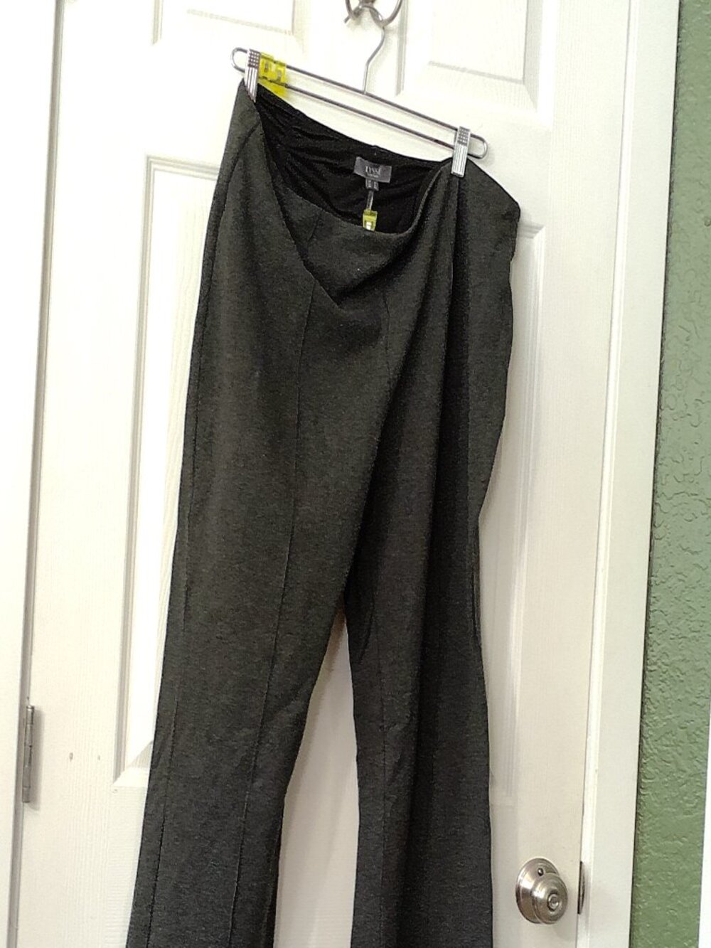 Lysse Dark Charcoal Wide-Leg Ponte Pants